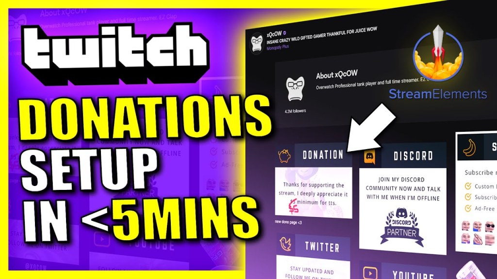 Picture of: How to Setup Twitch DONATIONS in mins ( StreamElements Tips Tutorial )